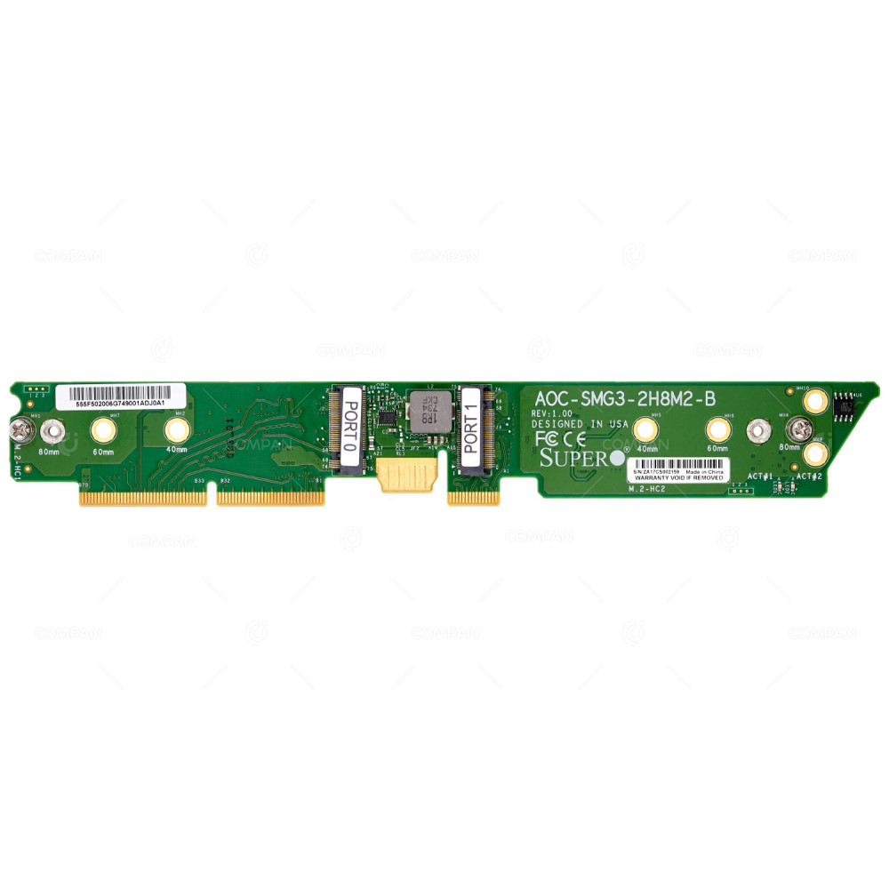 AOC-SMG3-2H8M2-B SUPERMICRO DUAL M.2 SATA/NVME HYBRID CARRIER CARD FOR BIGTWIN